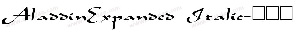AladdinExpanded Italic字体转换